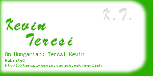 kevin tercsi business card